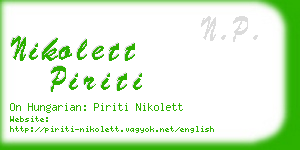 nikolett piriti business card